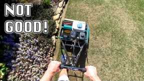 I discovered a downside to power reel mowing - or did I? How will a Cal Trimmer handle a soggy lawn?
