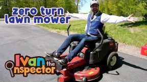 Zero Turn Lawn Mowers For Kids! | Ivan Inspects a Zero Turn Lawn Mower