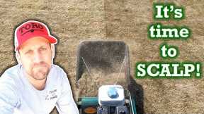 Bermuda Spring Scalp // Spring Scalping Lawn with a Rotary & Reel Mower // Why To Scalp Bermudagrass