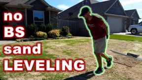 LEVELING with SAND for a FLAT LAWN // TOPDRESSING for a LEVEL LAWN // SMOOTH LAWN for reel mowing