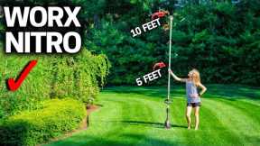 10 FOOT LONG Weed Wacker? WORX NITRO Multi Lawn Tool Review