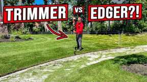 TRIMMER VS EDGER! ► PERFECT SIDEWALK EDGE [WHICH IS BETTER?!]