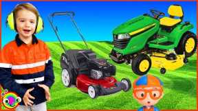 Lawn Mower Videos for Children | BLiPPi Toys | min min playtime