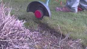 How to Use a String Trimmer Properly - Edging flower bed
