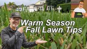 Fall Lawn Tips for Bermuda, St Augustine, Zoysia | Warm Season Grass Tips
