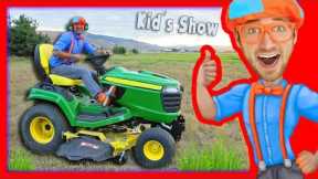 Lawn Mowers for Kids | Yard Work with Blippi