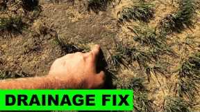 Fixing soggy lawns with sand