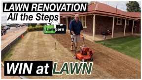 Lawn Renovation Start to Finish // ALL THE STEPS - RULE THE LAWN // Dominate the Neighbours!!