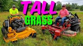 Mowing Tall Grass With Two Of The Best Mowers Available [ WHO NEEDS A BRUSH HOG ]