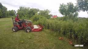 Mowing Overgrown Area by Ditch w Ventrac 4500 Tough Cut! Found Something Hiding Under All This Mess!
