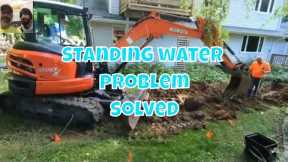 Fixing Back Yard Drainage Issues #lawncarenation #familyowned