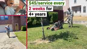 🌱  How To Mow/Trim/Edge/Blow a Yard For Residential Lawn Care Business 😎  Beginners Guide (Make $$$)
