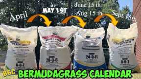 Bermuda Grass Calendar for lawns 2022 // Sunniland Fertilizer // Lawn calendar