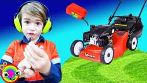 Lawn Mower Videos for Children | BLiPPi dressed Toddler | min min playtime
