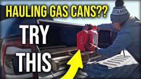 CHEAP and EASY Way To TRANSPORT Gas Cans In A Truck Bed