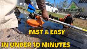 Best way to clean lawn care handheld equipments