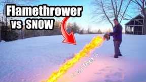 FLAMETHROWER vs SNOW - What Really Happens?