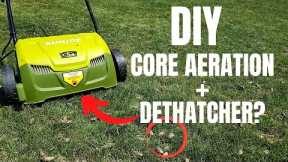 Fall Lawn Care | How to Aerate, Dethatch & Overseed Your Lawn the Easy Way!! Sun Joe Dethatcher