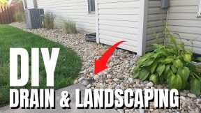 DIY French Drain & Landscaping | River Rock | Yard Drainage Solution
