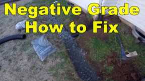 How to Solve NEGATIVE GRADE Drainage Problem at Your Home, Easy French Drain DIY
