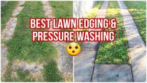 UGLY yard made PRISTINE! Lawn edging, mowing, pressure washing