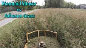 Mowing Overgrown Johnson Grass With The Diamond Mower