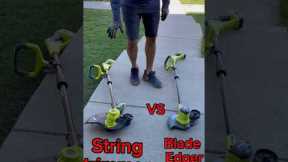 Weekend yard work | string trimmer vs blade edger | sunday mow edge the lawn