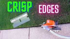 How to get RAZOR SHARP EDGING for your LAWN using a Stihl Edger or Ego Edger | Tight Lawn Edges