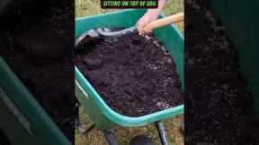 Spread Grass Seed & Soil Fast | #shorts #soil #maintenance #lawn #tips