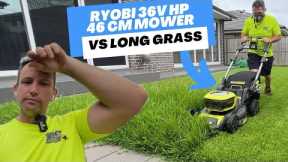 Ryobi 36V HP 46cm Mower In Long Buffalo Grass! Australian Summer conditions in 2024