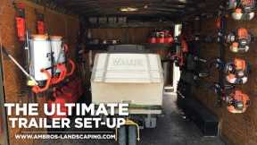 The Ultimate Enclosed Lawn Care/Landscaping Trailer Set-Up | Equipment Defender Racks - Shot In 4K