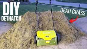 DIY Dethatching & Overseed the Lawn | Sun Joe Dethatcher & Scarifier | Spring Lawn Care