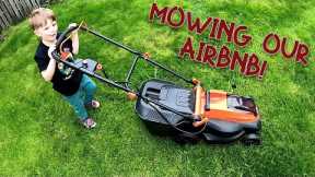 Mowing our AirBNB in Iceland! Lawn Mowers for Kids | Learning Yard Work with Kids | Lawnmower Boy 28