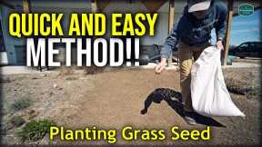 QUICK And EASY Method To Plant Grass Seed // Seeding A New Lawn In Spring