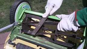 How To Sharpen Blades On Manual Push Mower Reel Mower