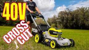 21-inch Ryobi 40V HP Brushless Self-Propelled CROSSCUT Lawnmower Review