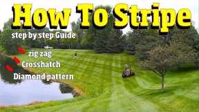 How to stripe a lawn-Like a BOSS!  Basic to advanced techniques 4K VIDEO