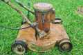 Old Very Rusty Lawn Mower -