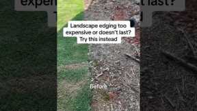 Instead of buying cheap plastic landscape edging, try this.